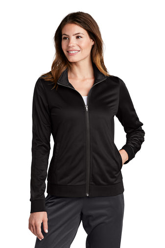 LST94 Sport-Tek ® Ladies Tricot Sleeve Stripe Track Jacket