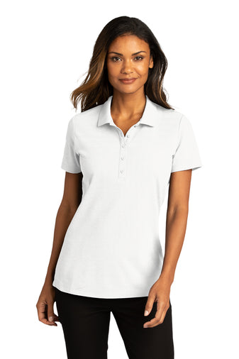 LK110- Port Authority® Ladies Dry Zone® UV Micro-Mesh Polo - WHITE