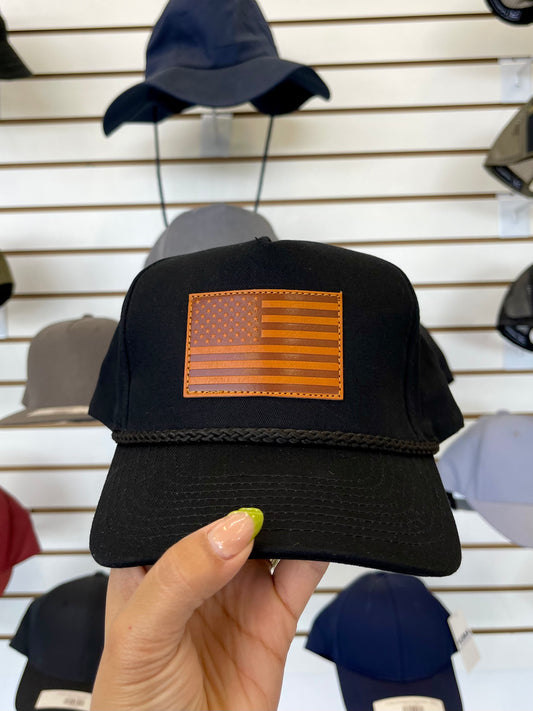 USA Flag Rope Hat SnapBack