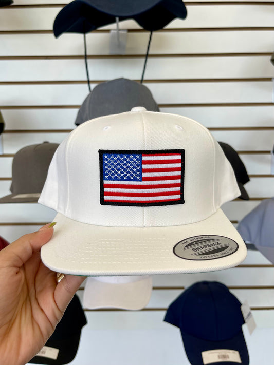 USA Flag Hat SnapBack Flat bill