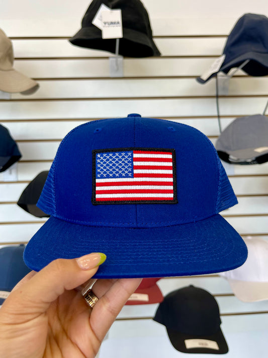 USA Flag Hat SnapBack flat bill