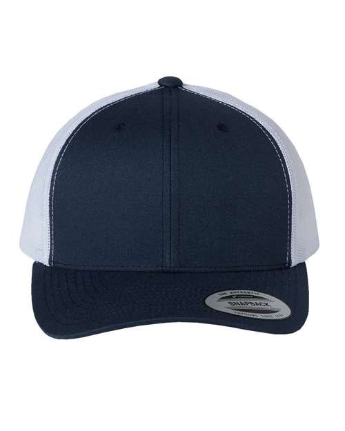 YP Classics - Retro Trucker Cap - 6606 NVY WHITE