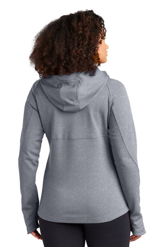 L248 Sport-Tek® Ladies Tech Fleece Full-Zip Hooded Jacket - Grey Heather