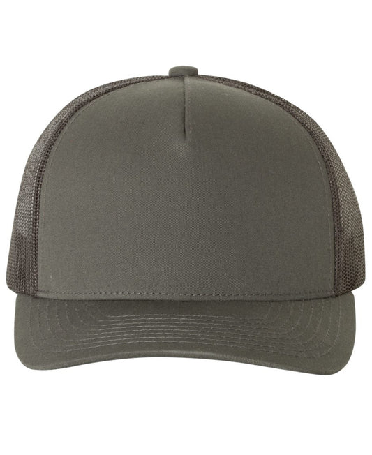 6506- YP Classics - Five-Panel Retro Trucker Cap Charcoal