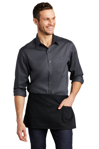 A707 Port Authority® Easy Care Reversible Waist Apron with Stain Release - BLK