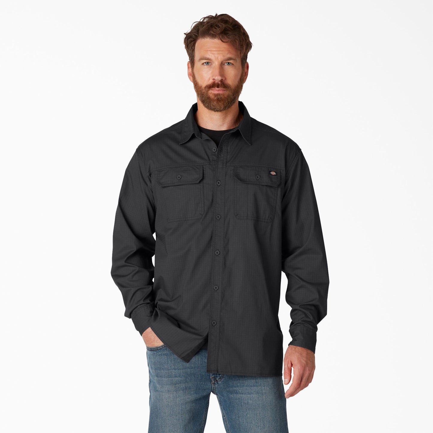 DICKIES FLEX Ripstop Long Sleeve Shirt BLK