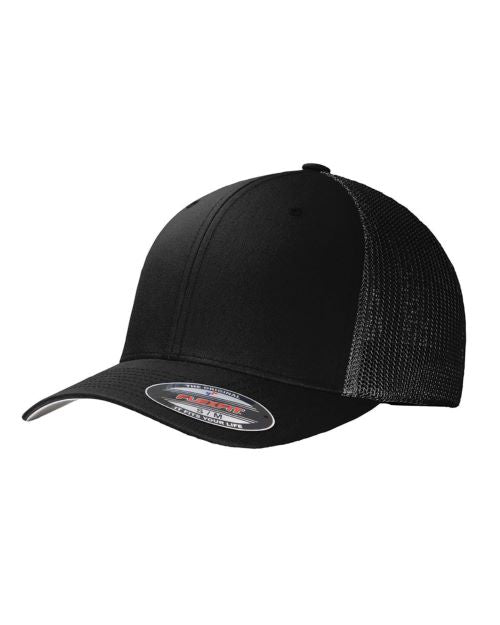 C812 - Adult Flexfit Mesh Stretch fit Closure Back Cap L/XL BLK